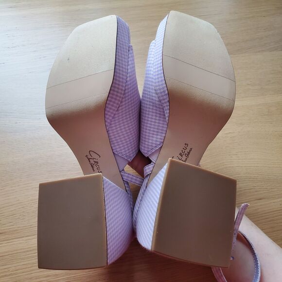 NEW Sam Edelman Circus Miranda Lilac Check Heels - Picture 13 of 15
